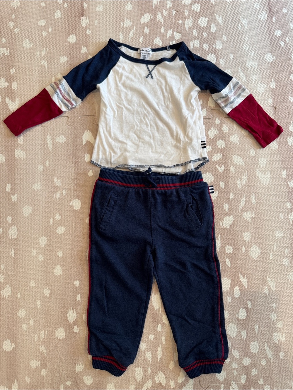 Splendid Boys 18-24M Matching Outfit Raglan Tee & Jogger Sweatpants Set